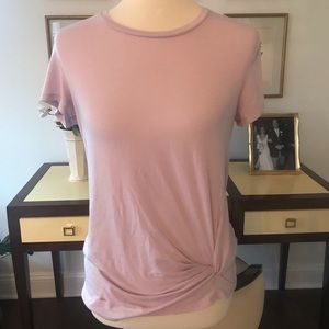Athleta lilac ruched tee